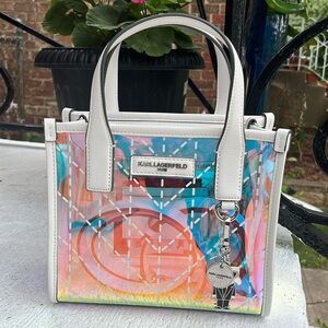Karl Lagerfeld Iridescent Small Tote Bag